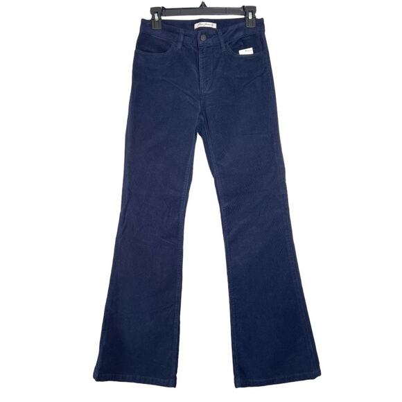 NWT MAVI JEANS SYDNEY High Rise Flare Corduroy Pants SIZE 27 x 33 Navy Cords - Picture 1 of 9